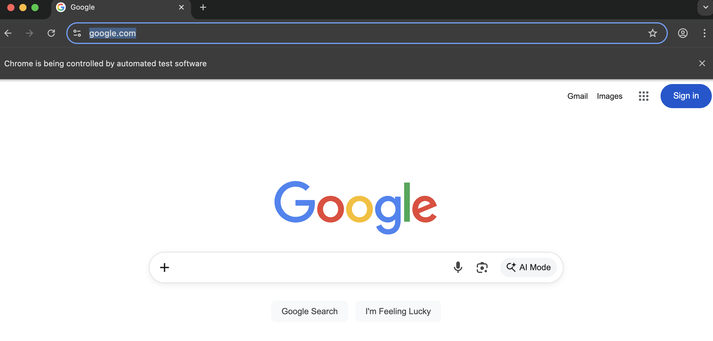Google chrome via browser mcp